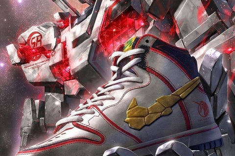 Gundam x Nike SB Dunk High Pro 'White' Online Drawing