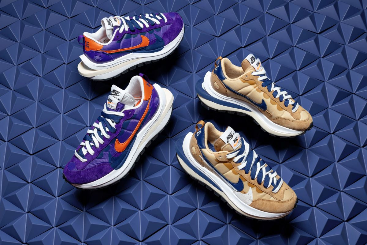 Sacai x Nike Vaporwaffle 'Dark Iris' & 'Blue Void' Online Drawing â CNCPTS