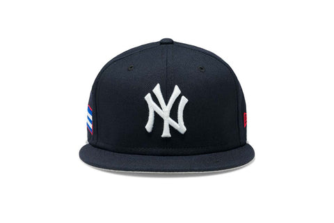 Concepts x New Era 5950 Cuba Flag New York Yankees Fitted Hat (Navy)