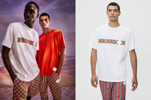 Concepts Almas Stripe Tee (Garnet/Orange/Teal)