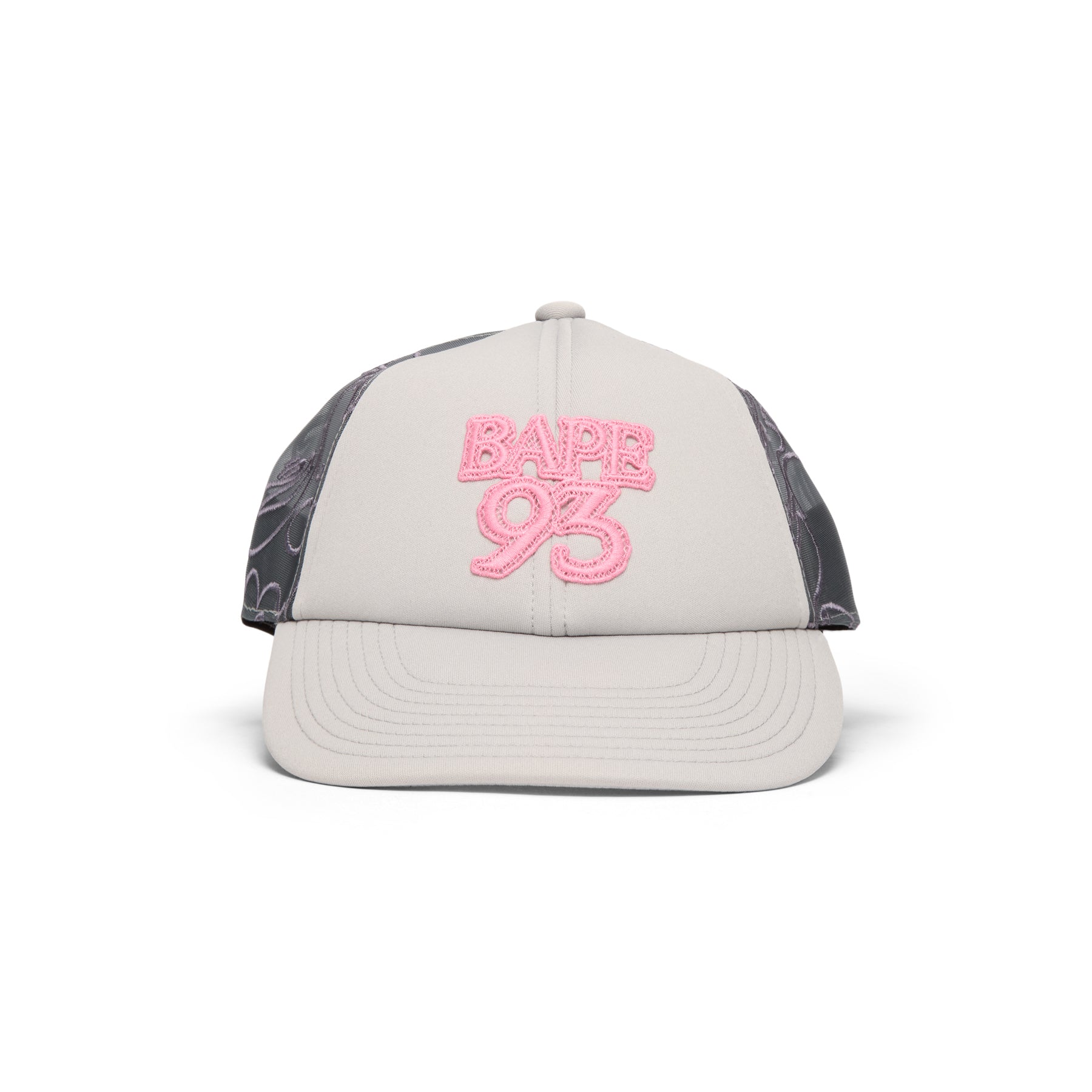 A Bathing Ape Line Camo Jacquard Mesh Blocking Logo Cap (Gray)