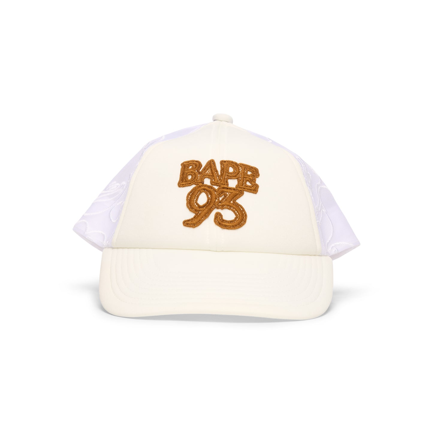 A Bathing Ape Line Camo Jacquard Mesh Blocking Logo Cap (Ivory)
