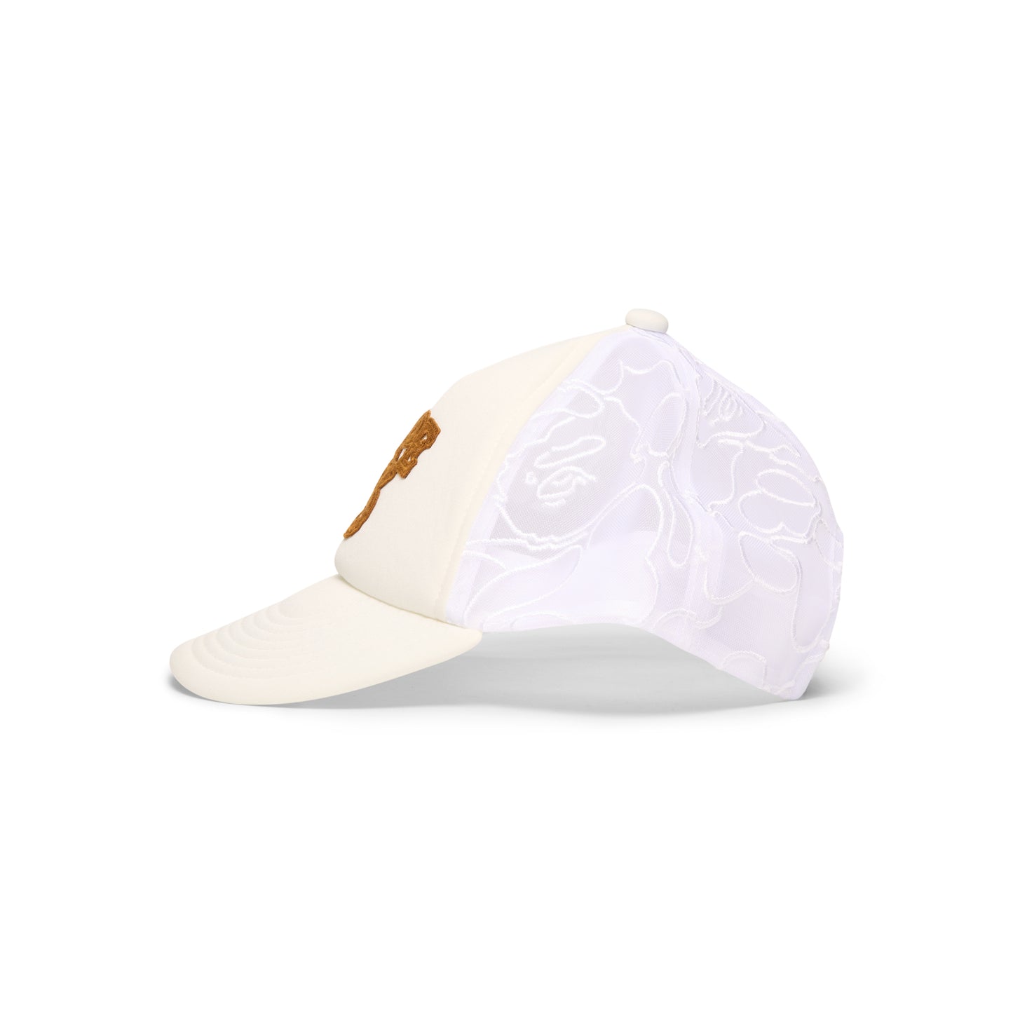 A Bathing Ape Line Camo Jacquard Mesh Blocking Logo Cap (Ivory)