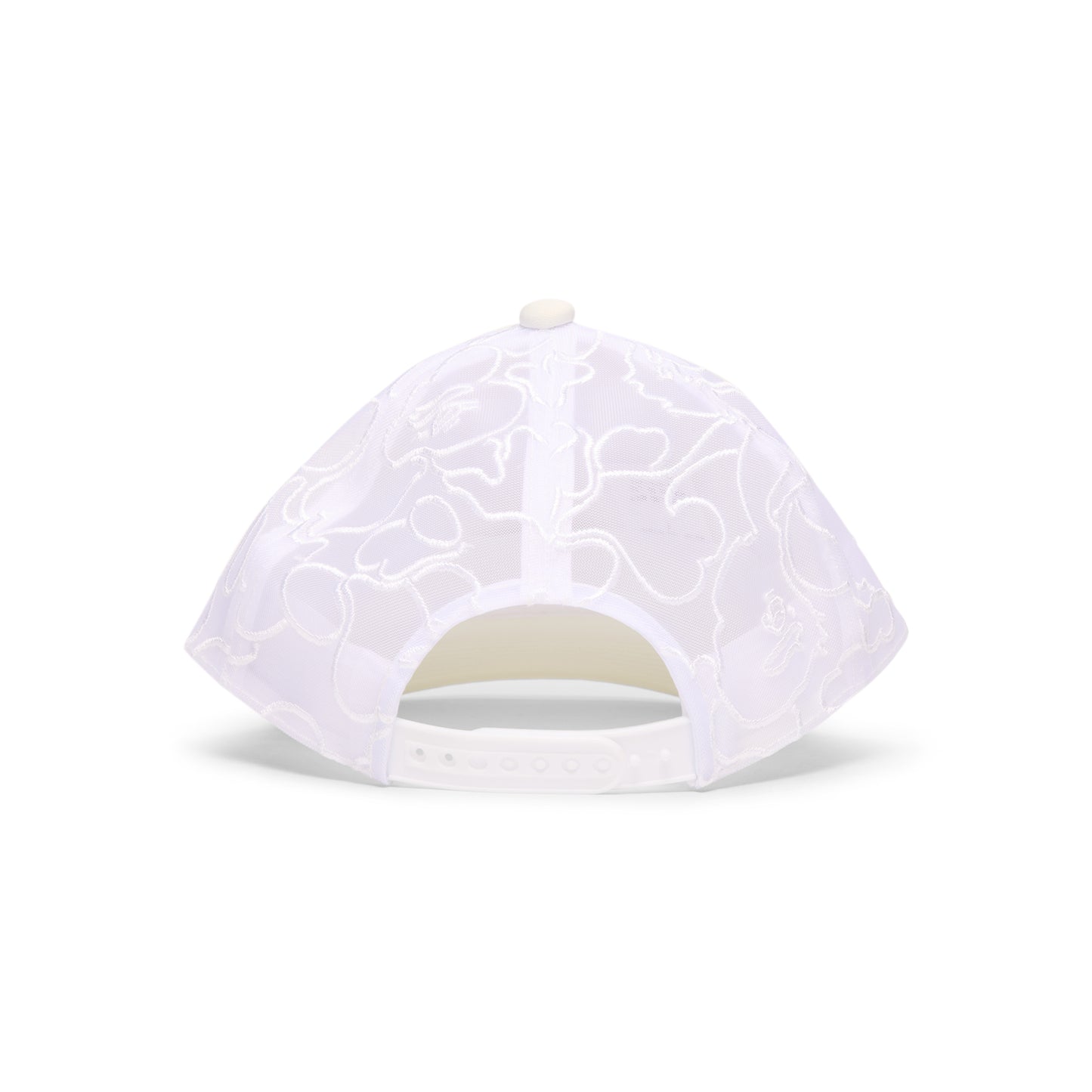 A Bathing Ape Line Camo Jacquard Mesh Blocking Logo Cap (Ivory)