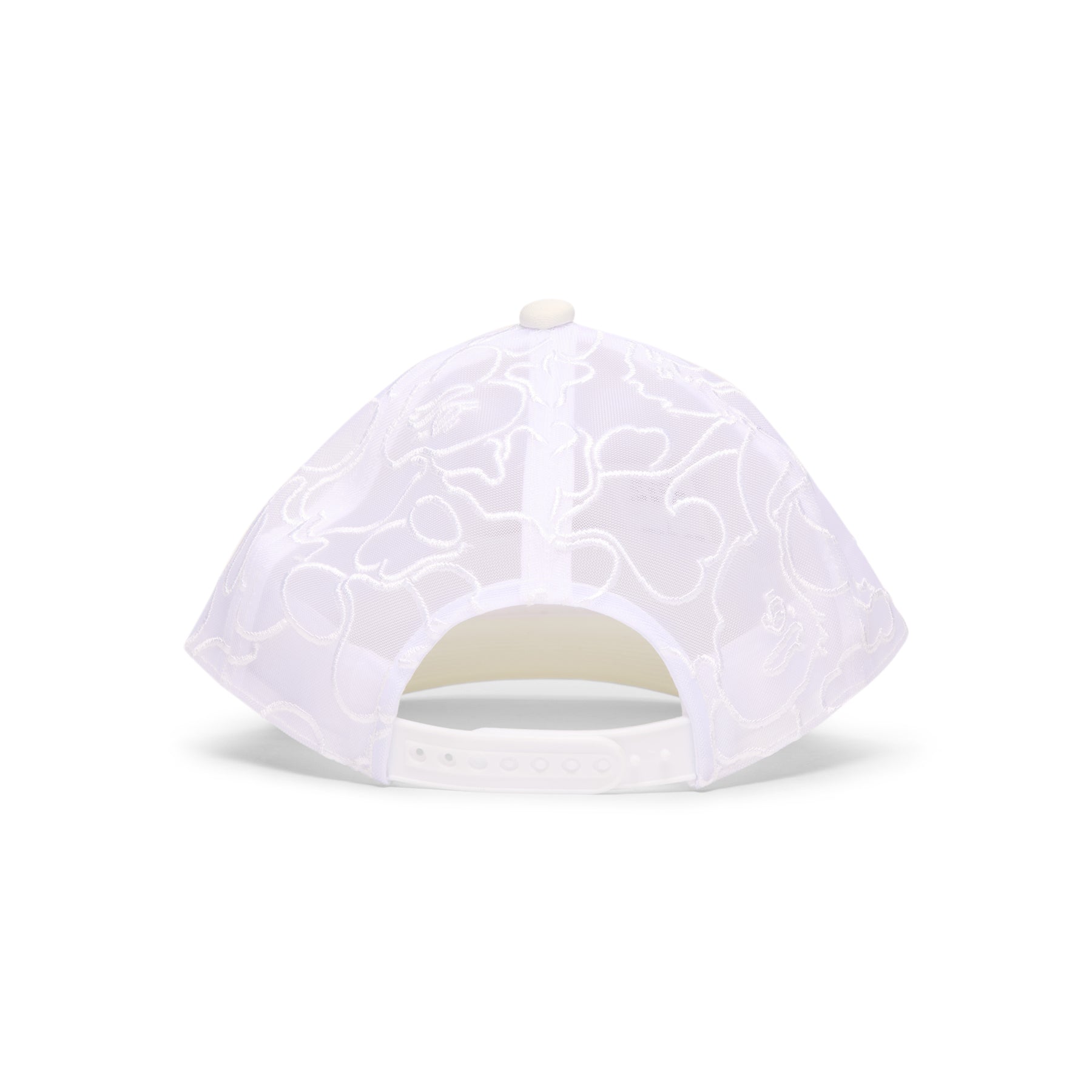 A Bathing Ape Line Camo Jacquard Mesh Blocking Logo Cap (Ivory)
