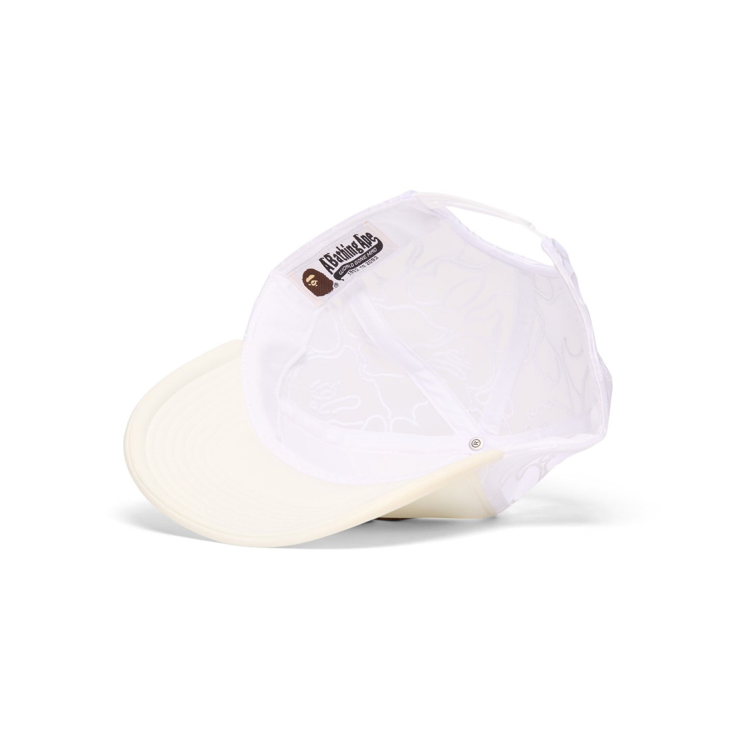 A Bathing Ape Line Camo Jacquard Mesh Blocking Logo Cap (Ivory)