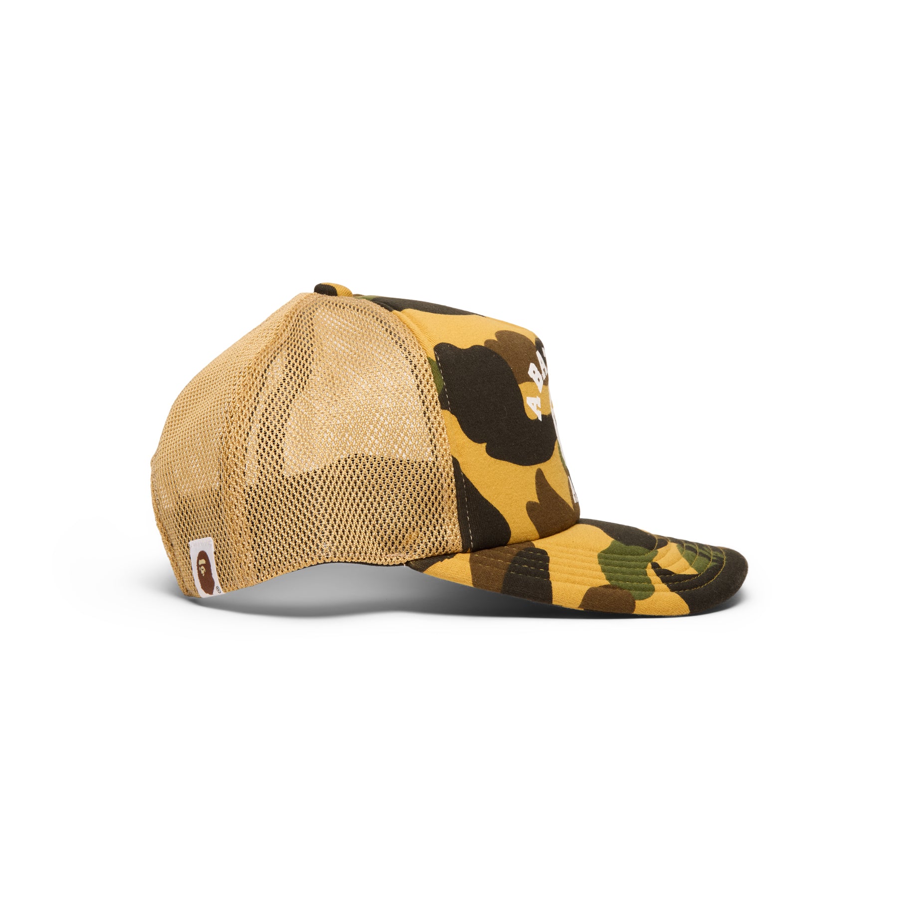 A Bathing Ape 1ST Camo College Mesh Cap (Yellow)
