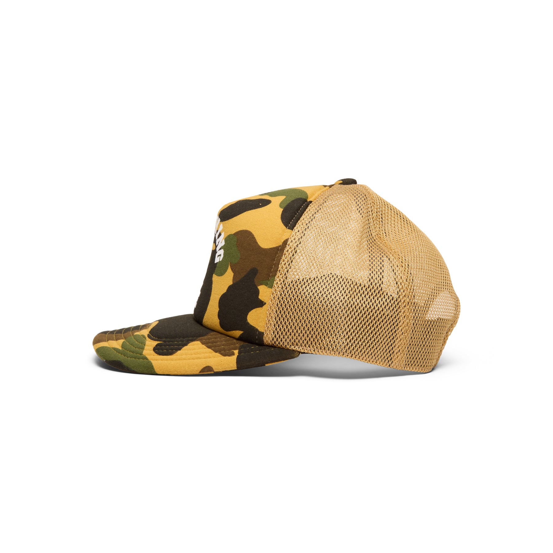 A Bathing Ape 1ST Camo College Mesh Cap (Yellow)
