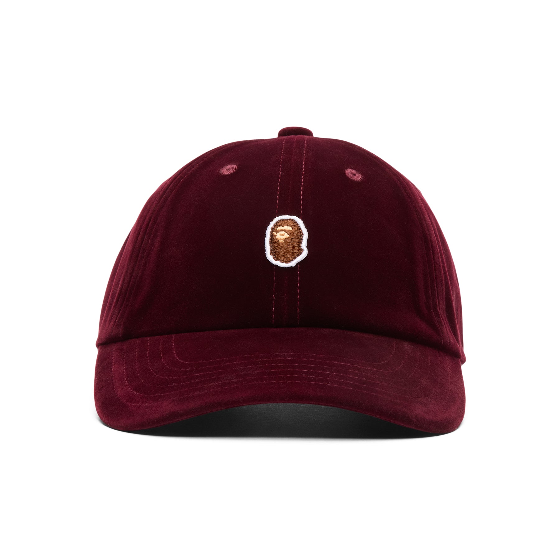 A Bathing Ape One Point Panel Cap (Burgundy)