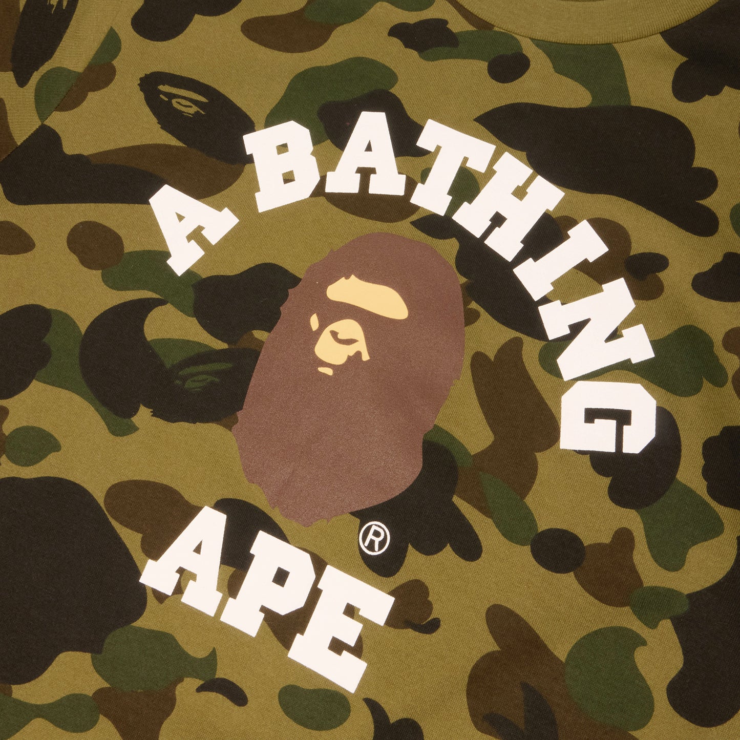 A Bathing Ape 1st Camo College Tee (Green)