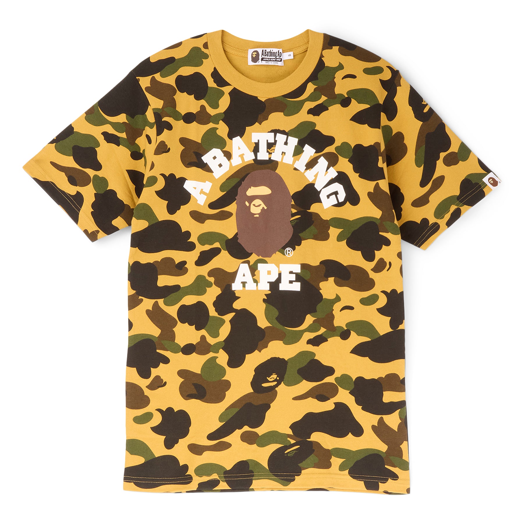 A Bathing Ape 1st Camo College Tee (Yellow)