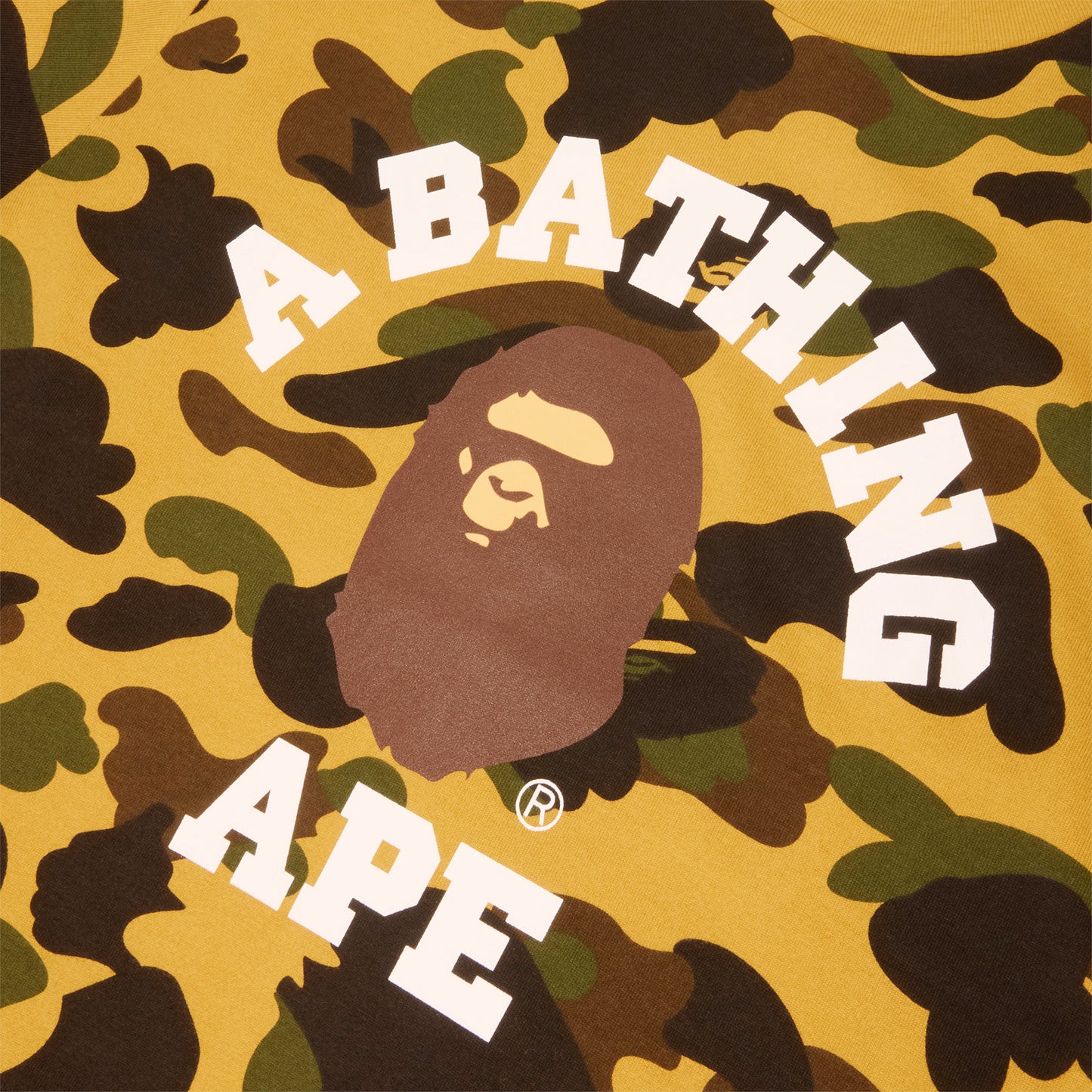 A Bathing Ape 1st Camo College Tee (Yellow)