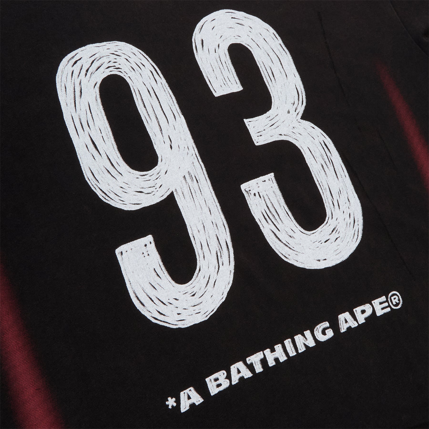 A Bathing Ape Heavy Wash Hand Draw Football Multi Logo Relaxed Fit