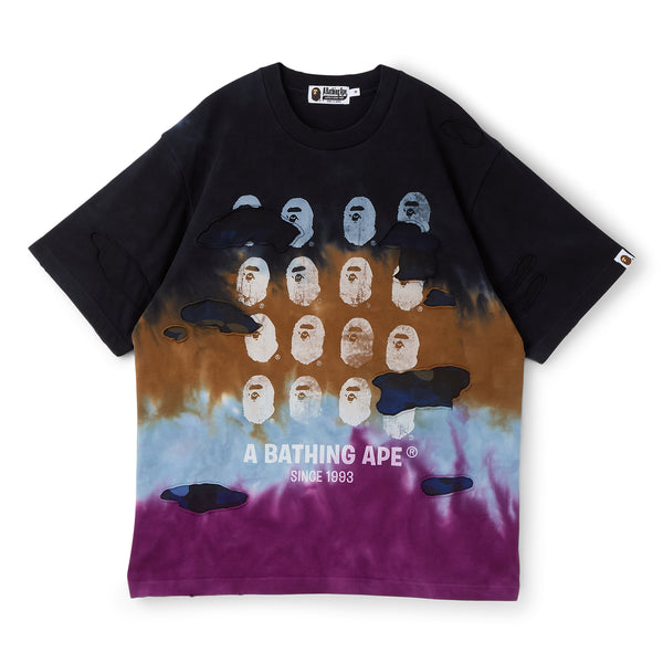 A Bathing Ape Color Camo Tie Dye Destroyed Multi Logo Relaxed Fit