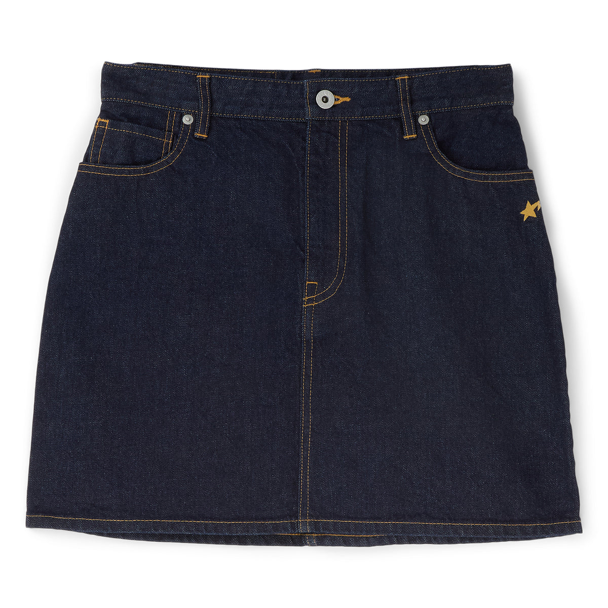 A Bathing Ape Ape Head Embroidery 12 OZ Denim Skirt (Indigo)