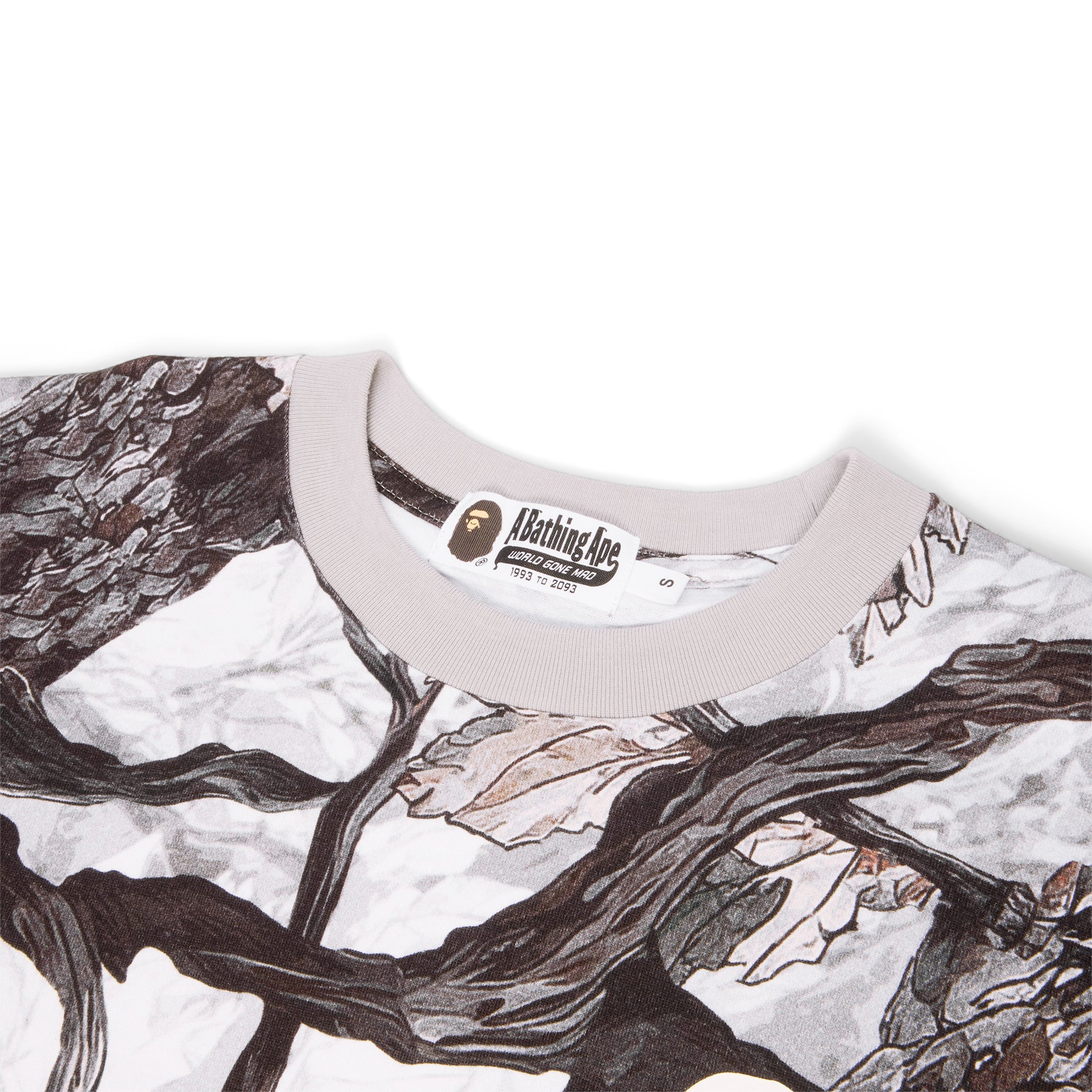 A Bathing Ape Tree Edge Camo Relaxed Fit Tee (White)