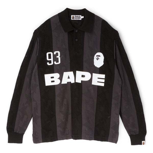 A Bathing Ape Sta Stripe Pattern Jacquard Multi Logo Relaxed Fit
