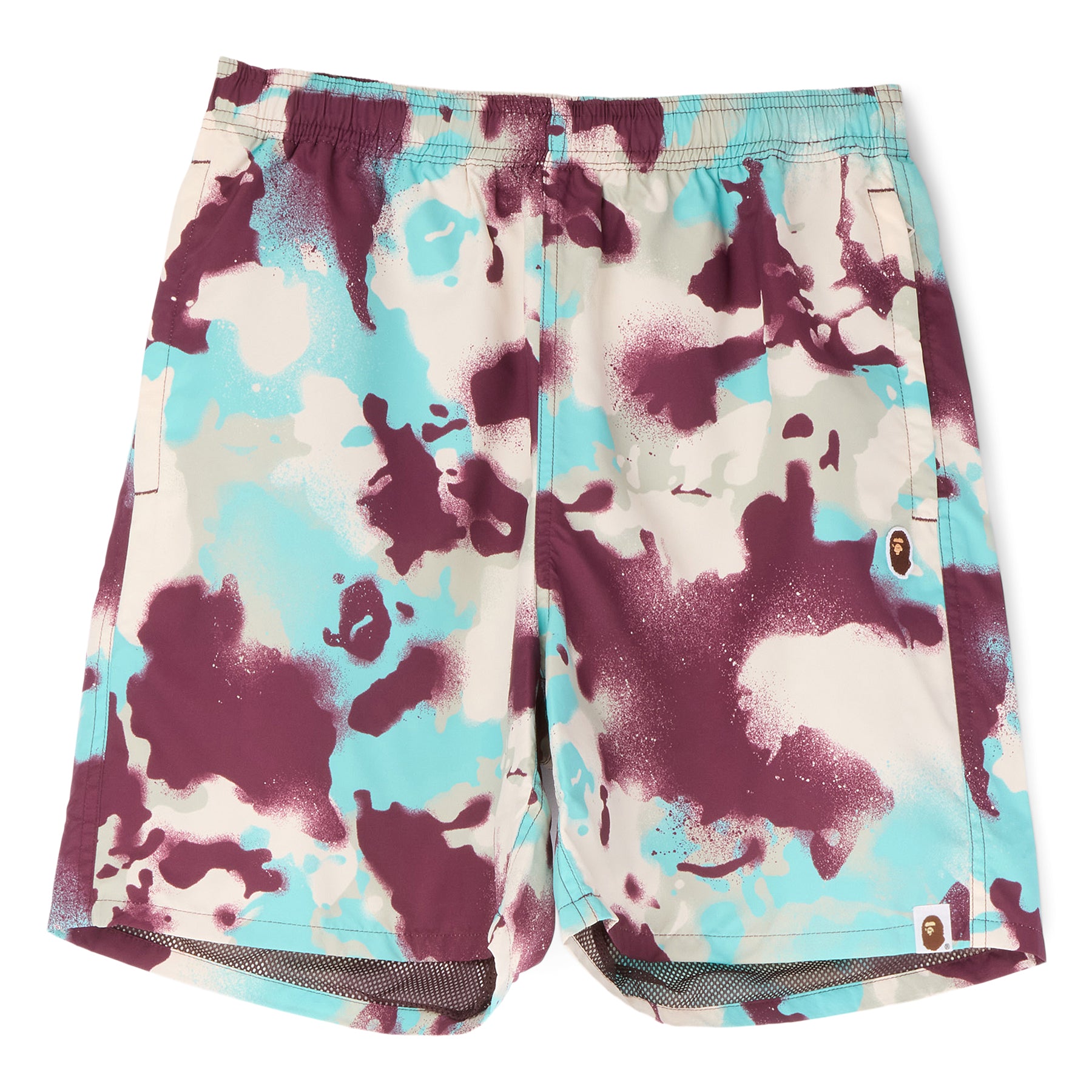A Bathing Ape Map Camo Regular Fit Beach Shorts (Multi)