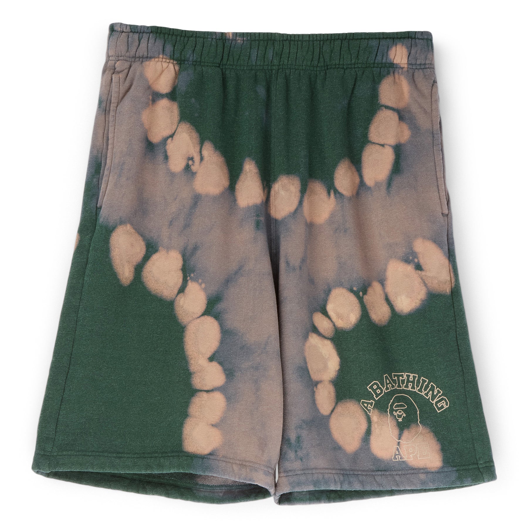 A Bathing Ape Hand Dye Relaxed Fit Sweat Shorts (Green)