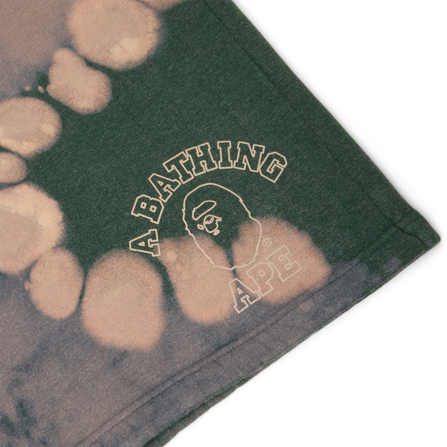 A Bathing Ape Hand Dye Relaxed Fit Sweat Shorts (Green)