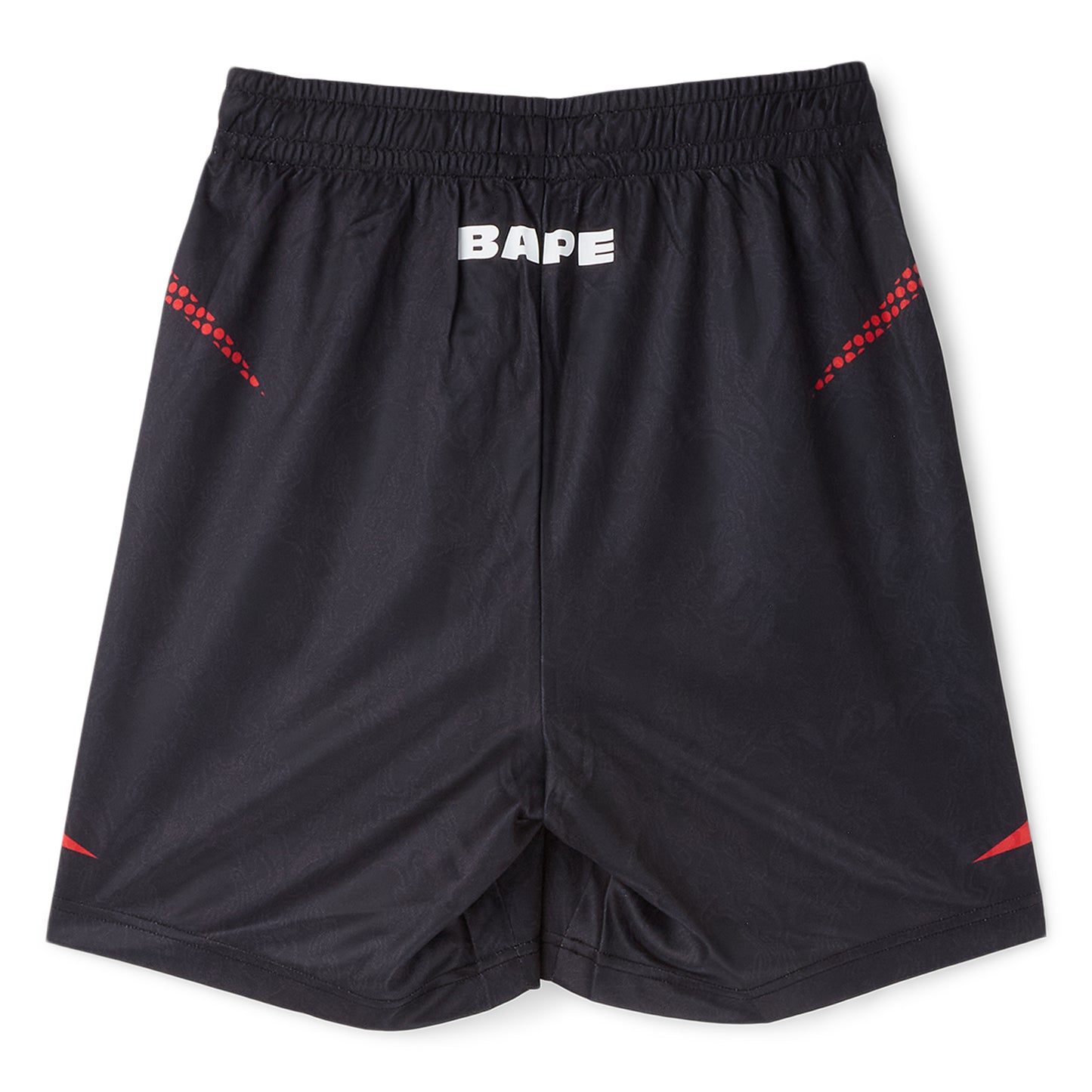 A Bathing Ape Ape Flame Monogram Jacquard Relaxed Fit Football Shorts M (Black)