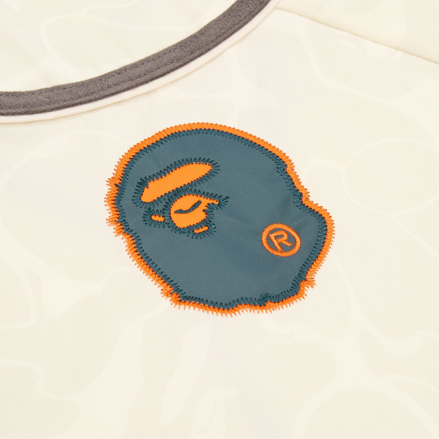 A Bathing Ape Solid Camo Multi Logo Baseball Ss Shirt M (Ivory)