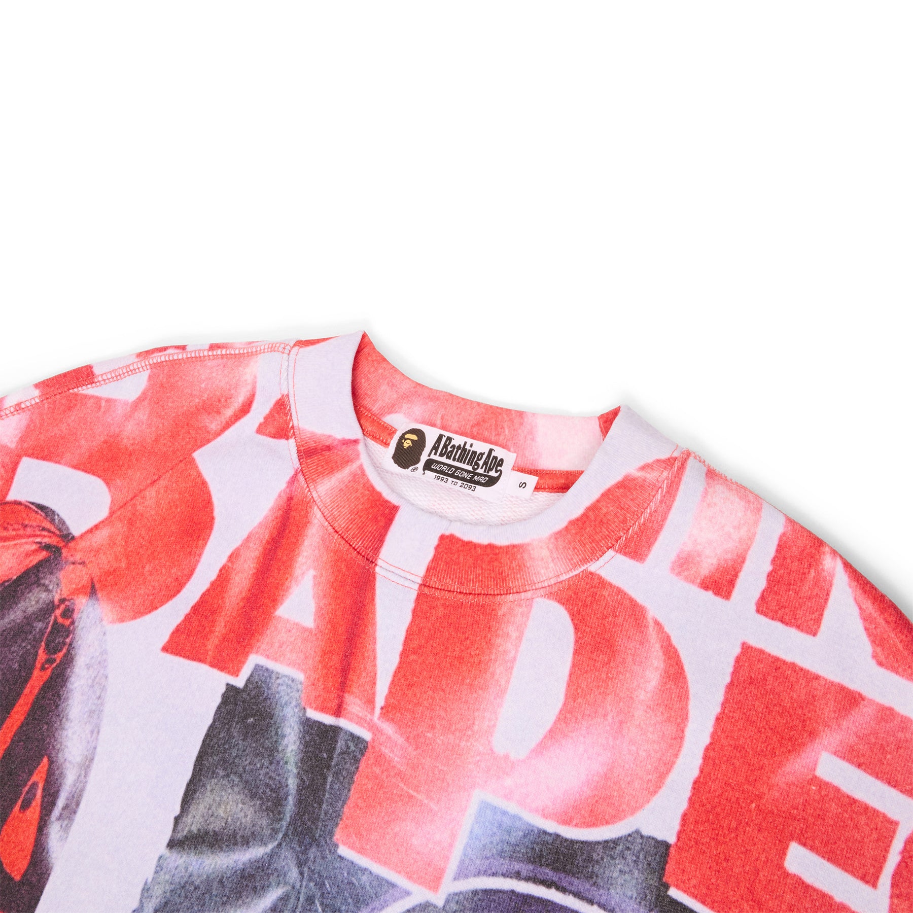 A Bathing Ape Overprint Relax Fit Crewneck Sweatshirt (Multi)