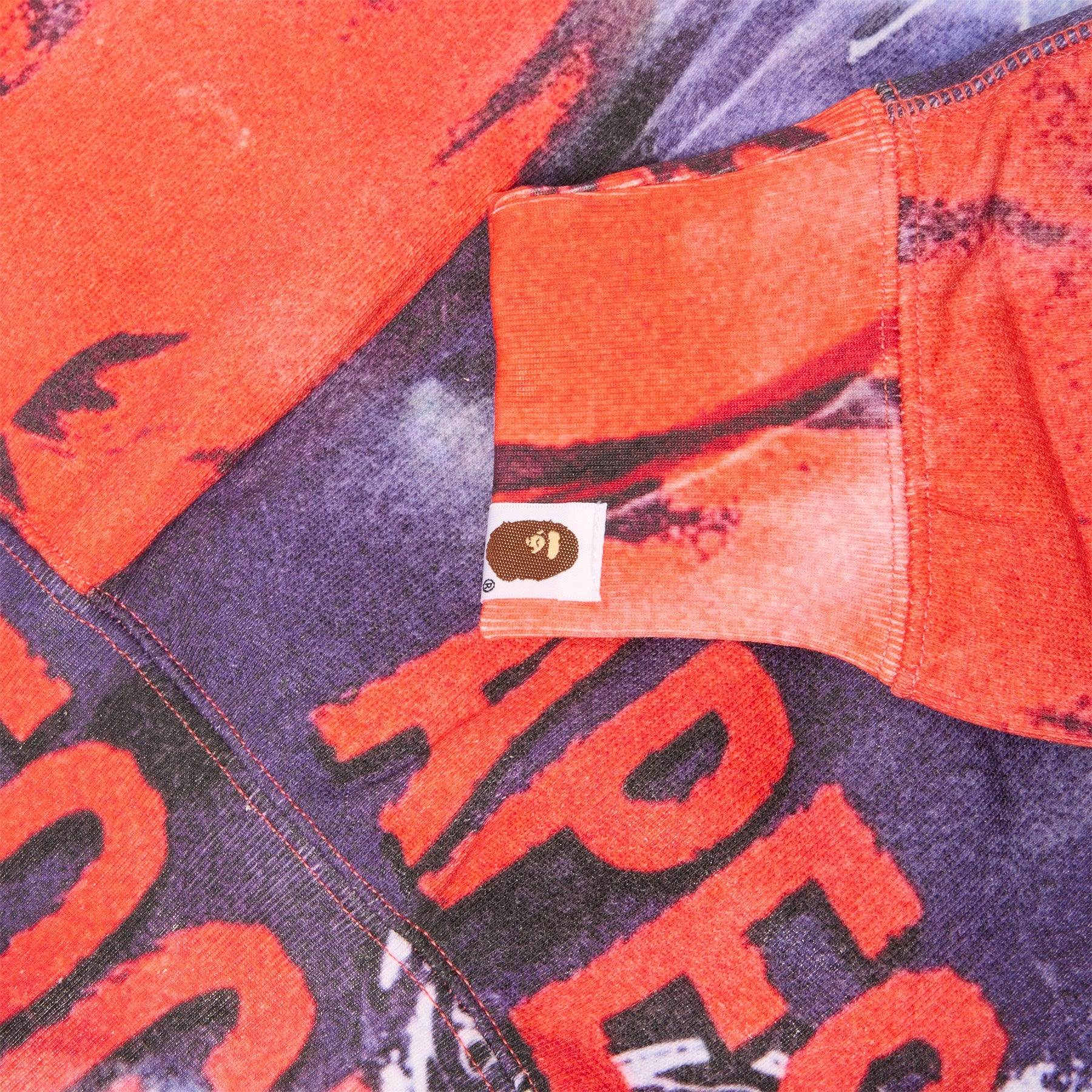 A Bathing Ape Overprint Relax Fit Crewneck Sweatshirt (Multi)