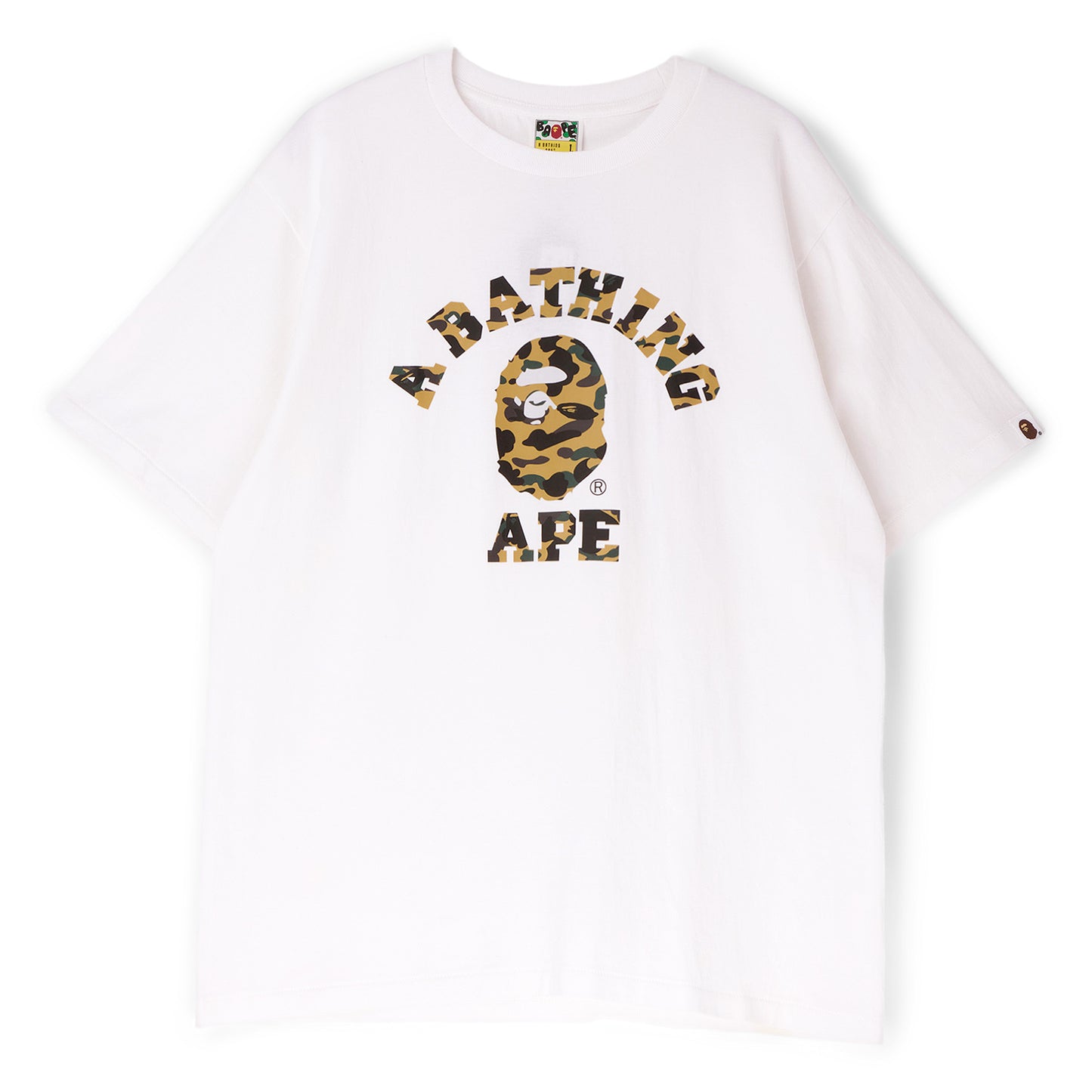 A Bathing Ape 1st Camo College Tee (White/Yellow)