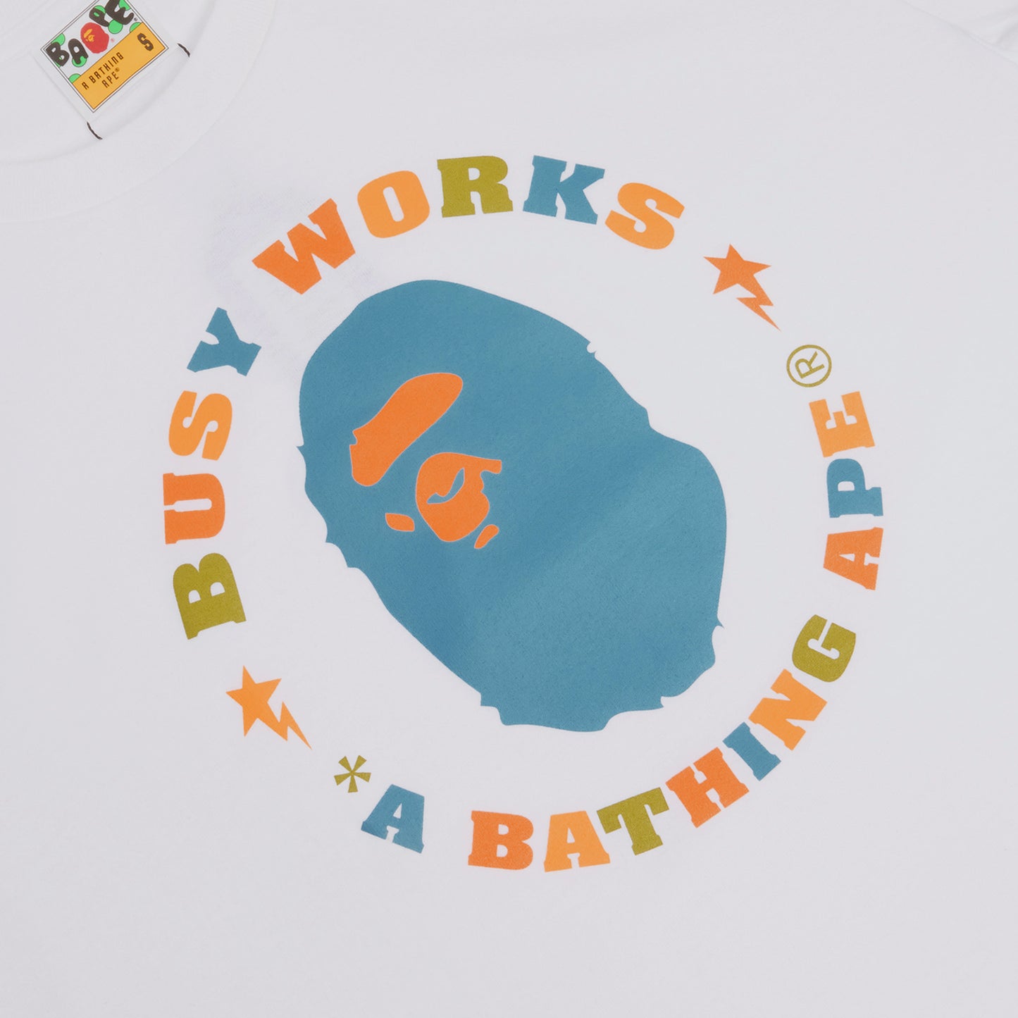 A Bathing Ape Colors Busy Works STA Tee (White)