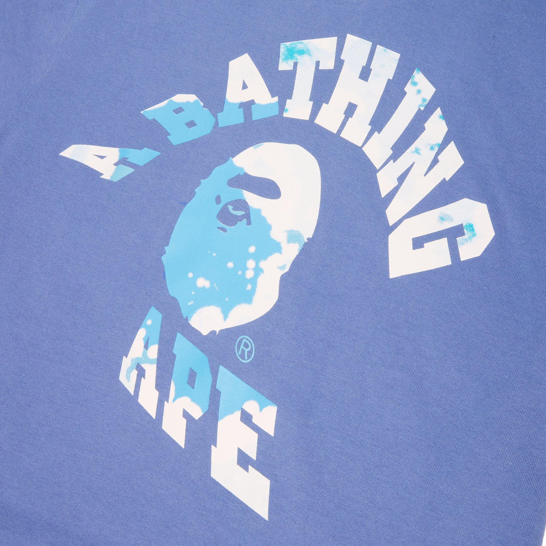 A Bathing Ape Tie Dye Twist College Tee (Navy)
