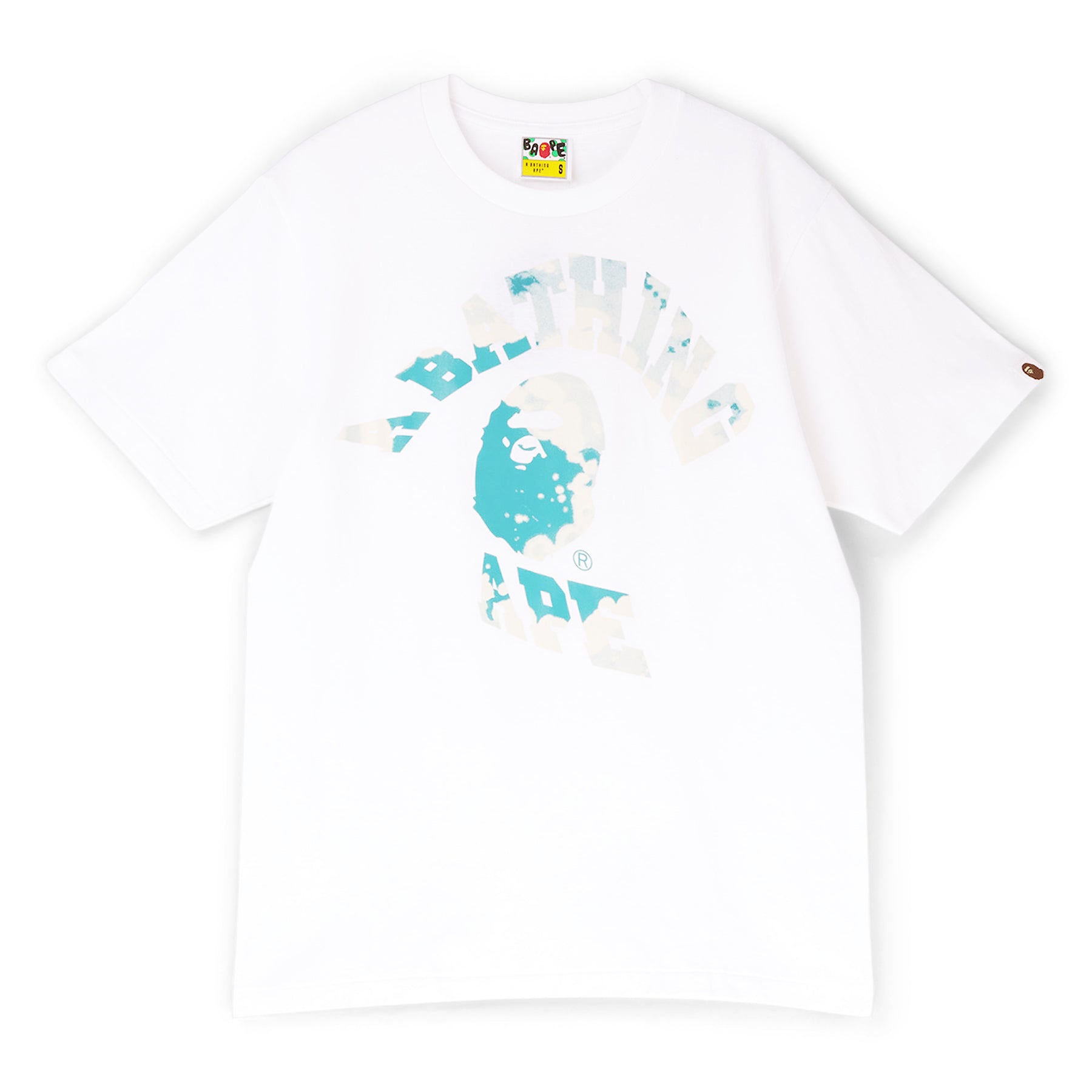 A Bathing Ape Tie Dye Twist College Tee (White)