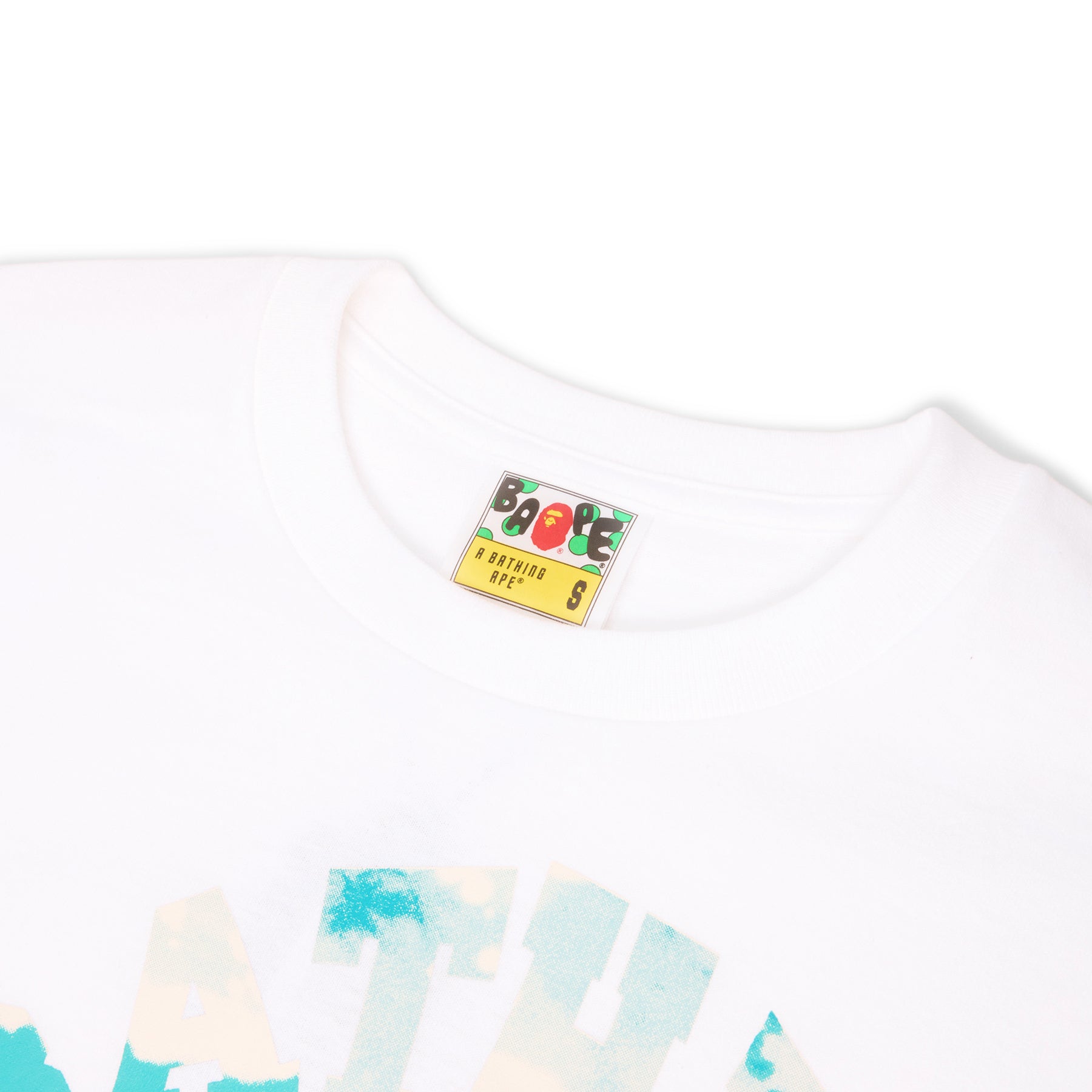 A Bathing Ape Tie Dye Twist College Tee (White)
