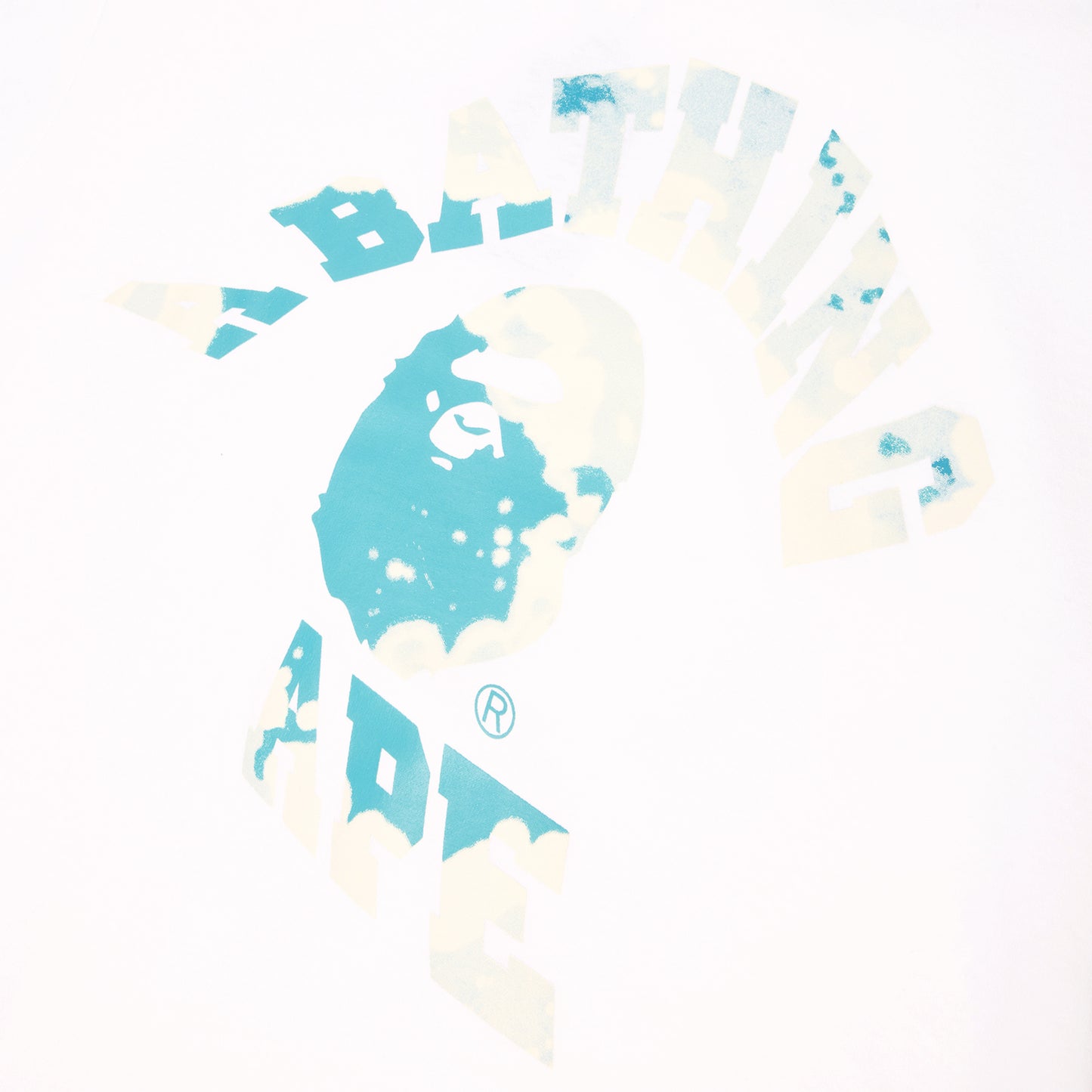 A Bathing Ape Tie Dye Twist College Tee (White)