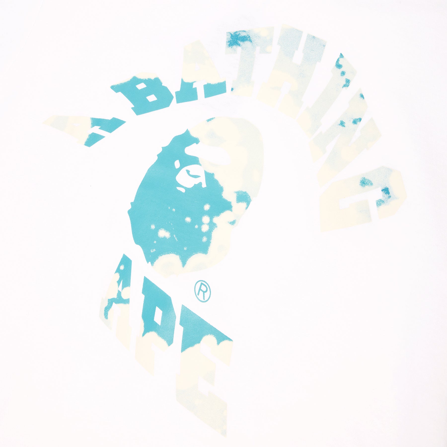 A Bathing Ape Tie Dye Twist College Tee (White)