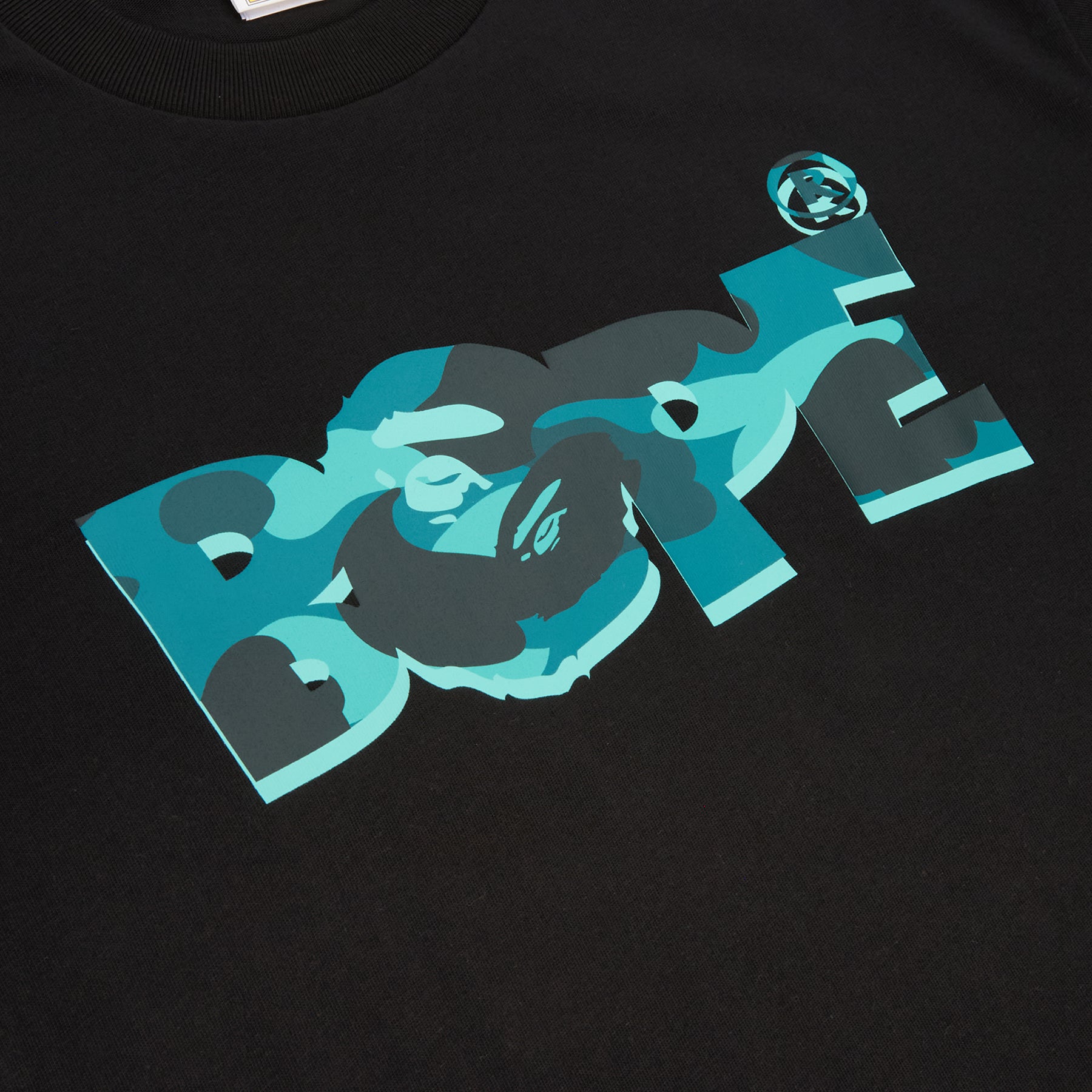 A Bathing Ape Color Camo Bape Logo Relaxed Fit Tee M (Black)