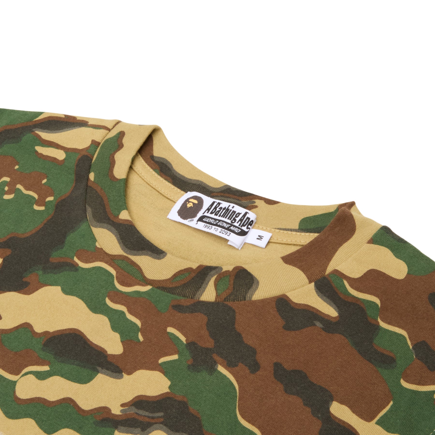 A Bathing Ape Glitch Woodland Camo Heavy Wash Bathing Ape Cropped Fit Tank M (Green)