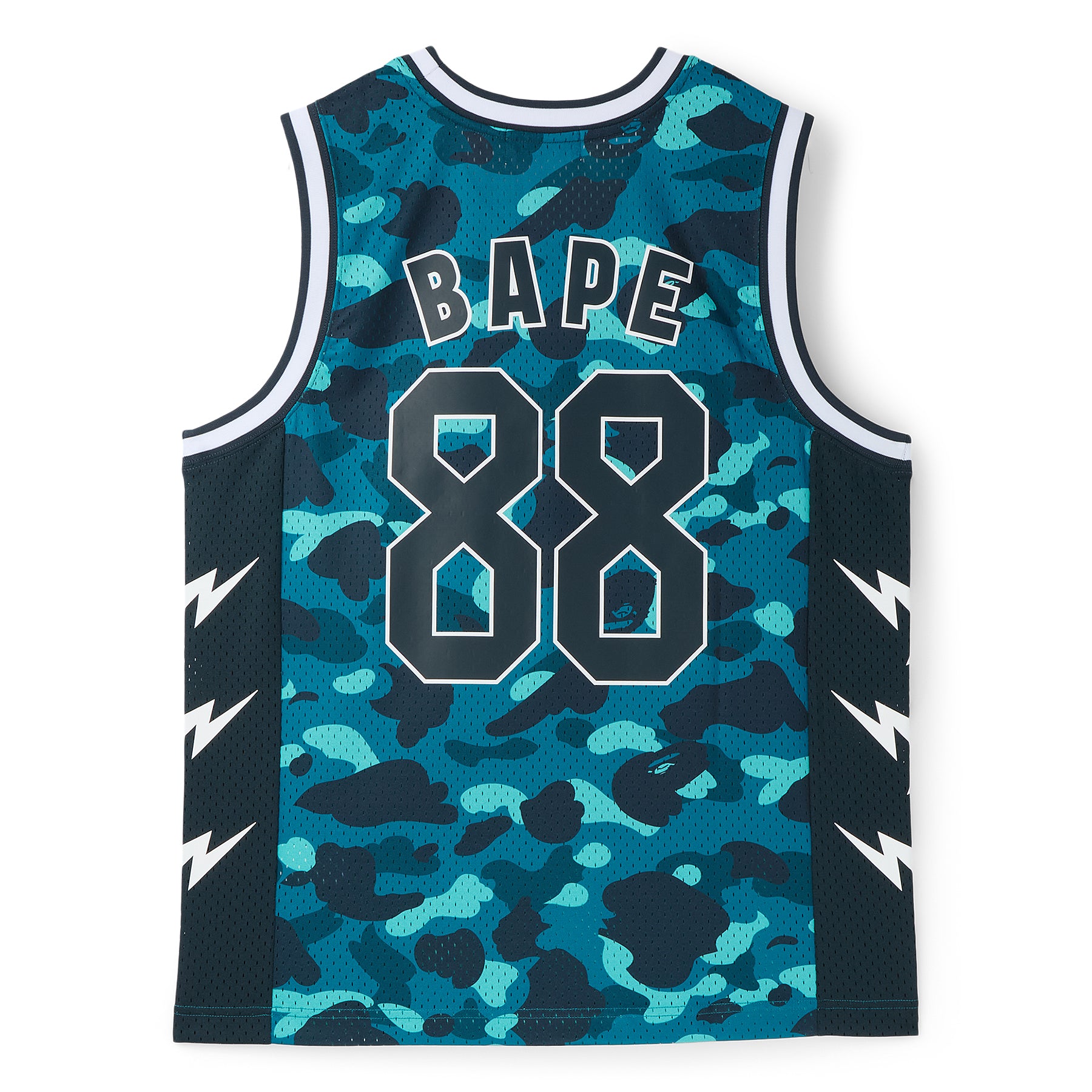 A Bathing Ape Color Camo Mesh Multi Logo Relaxed Fit Tank Top M