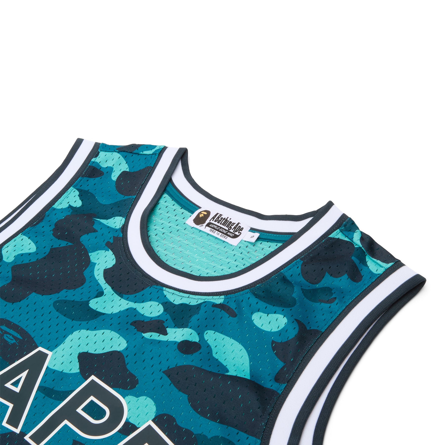 A Bathing Ape Color Camo Mesh Multi Logo Relaxed Fit Tank Top M