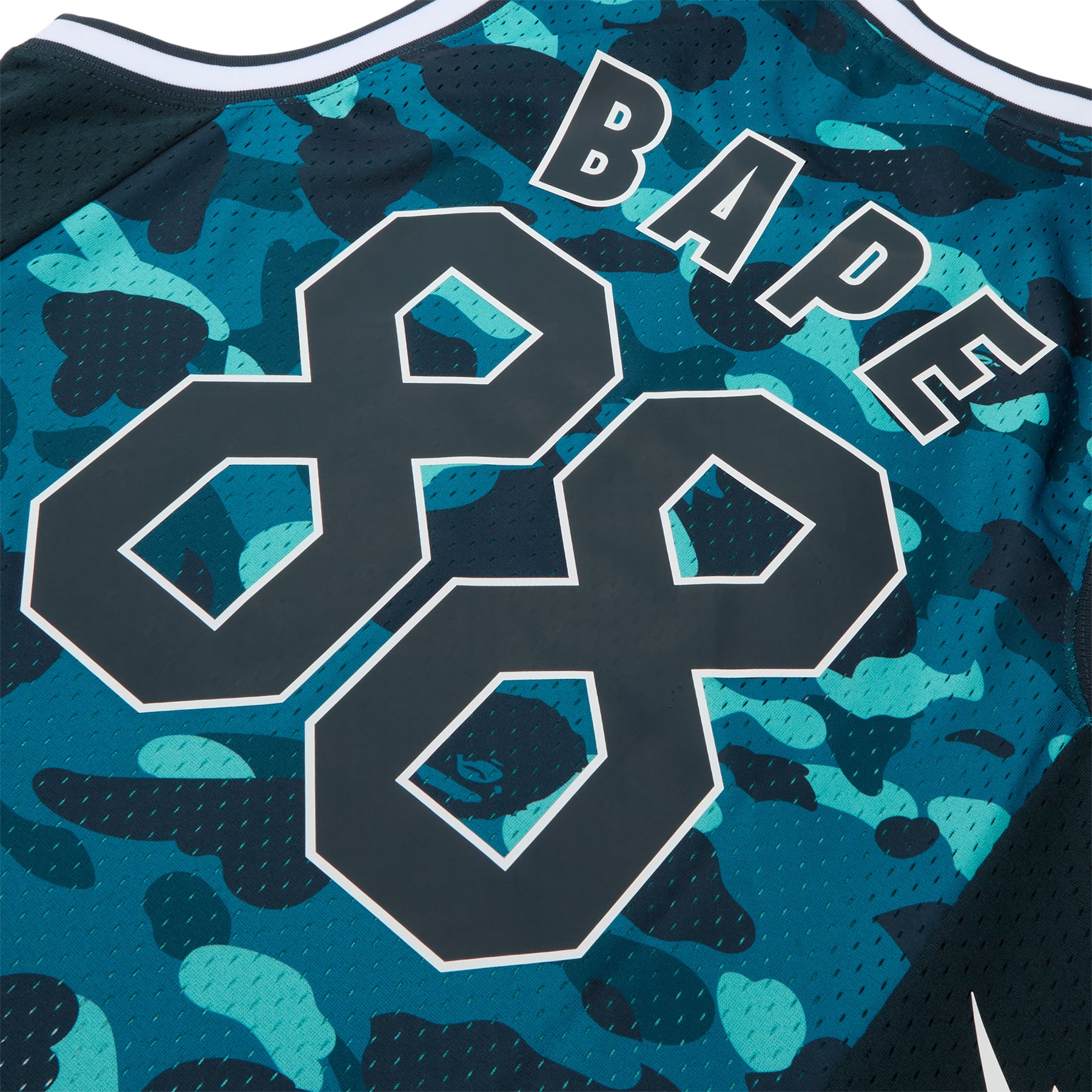 BAPE ベースボールメッシュユニフォーム　ブルー猿カモ迷彩 A Bathing Ape Color Camo Mesh Multi Logo Relaxed Fit Tank Top M