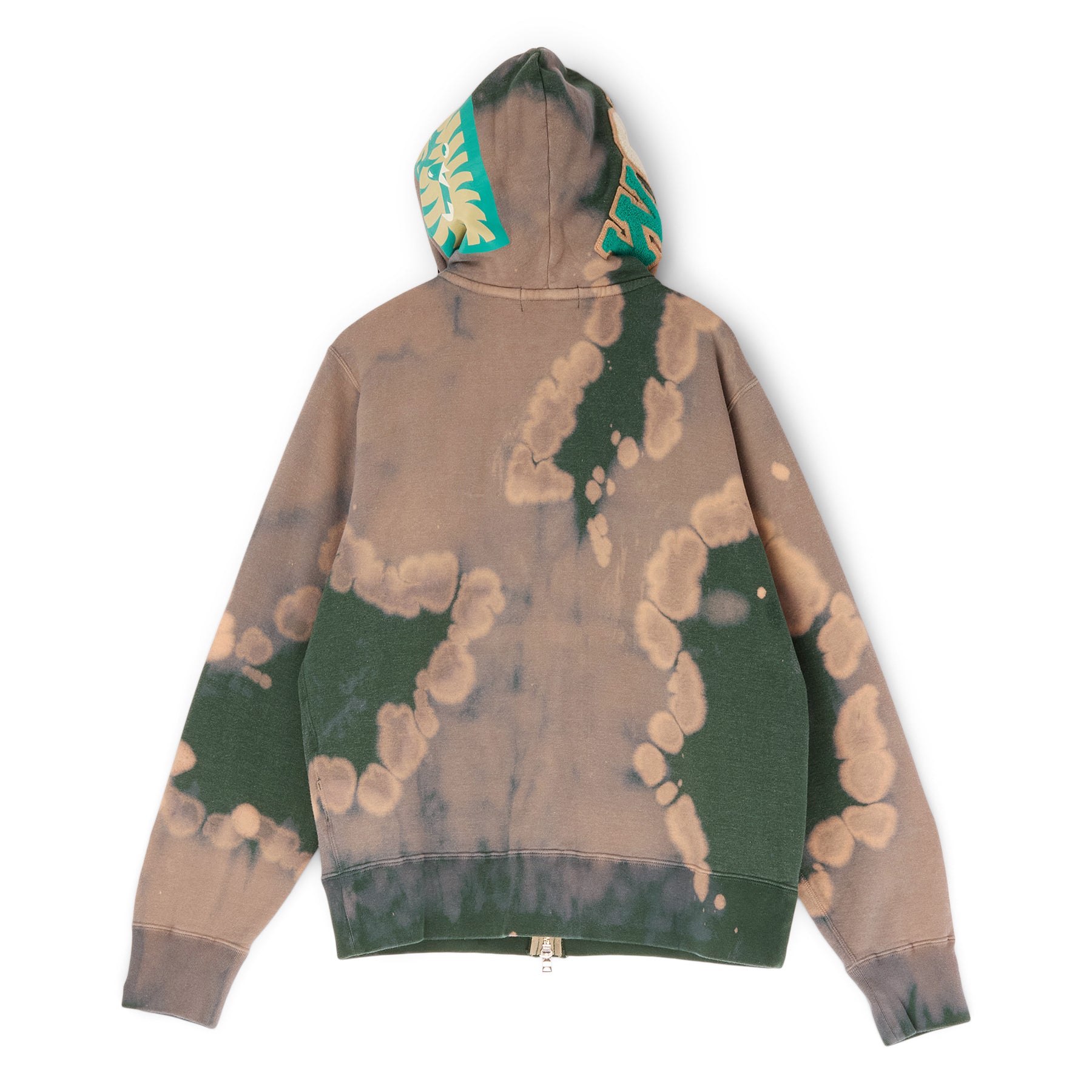 A Bathing Ape Hand Dye Shark Full Zip Hoodie (Green)