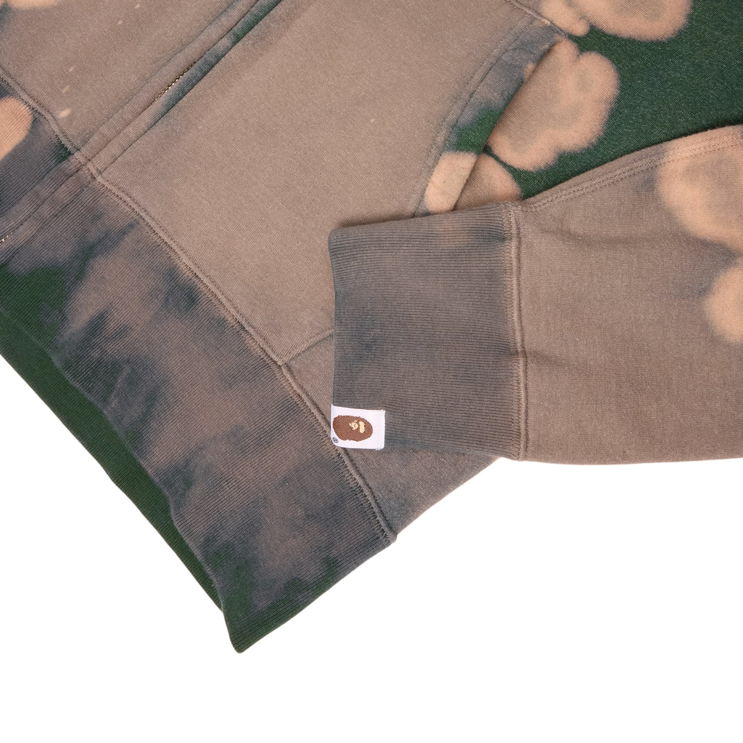 A Bathing Ape Hand Dye Shark Full Zip Hoodie (Green)