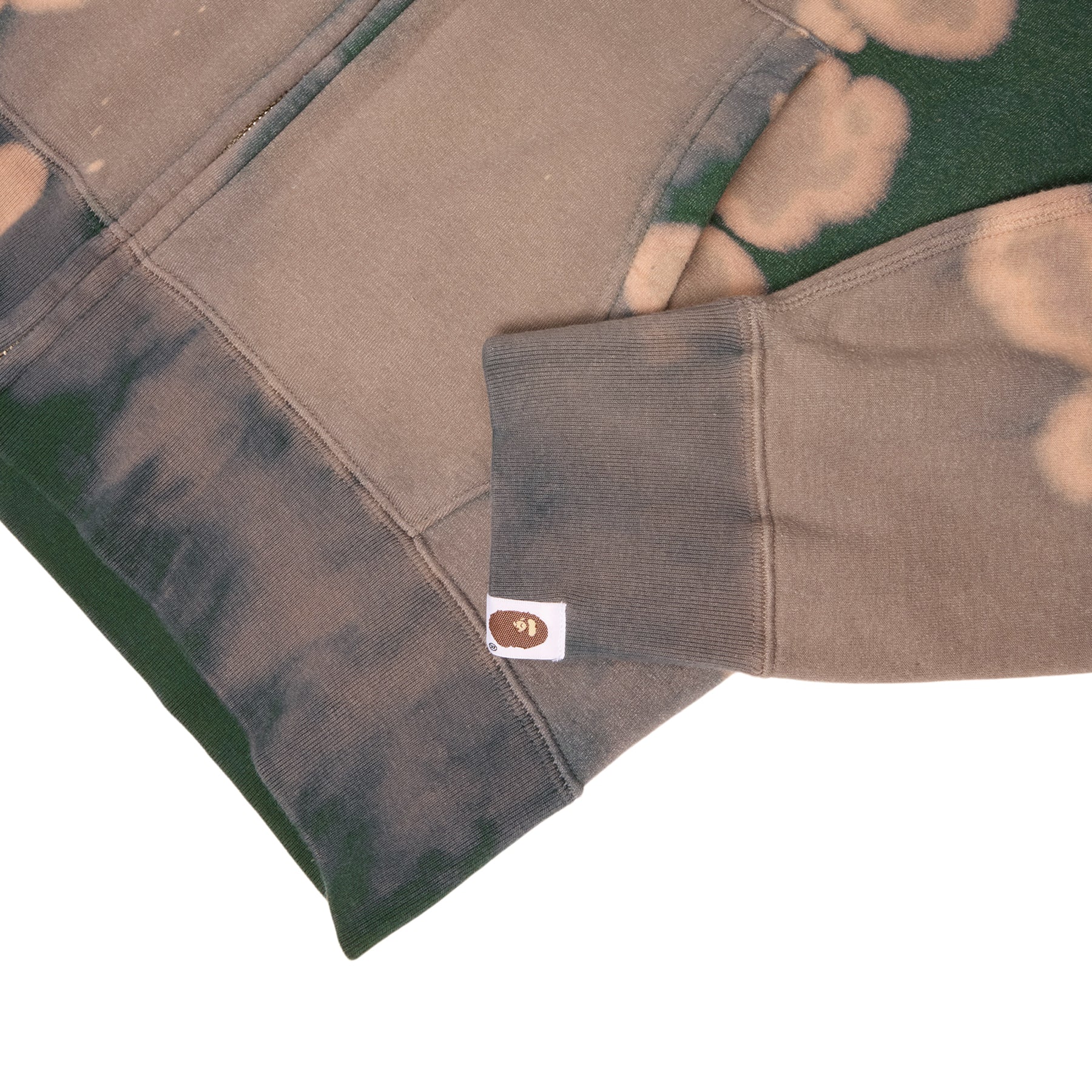 A Bathing Ape Hand Dye Shark Full Zip Hoodie (Green)