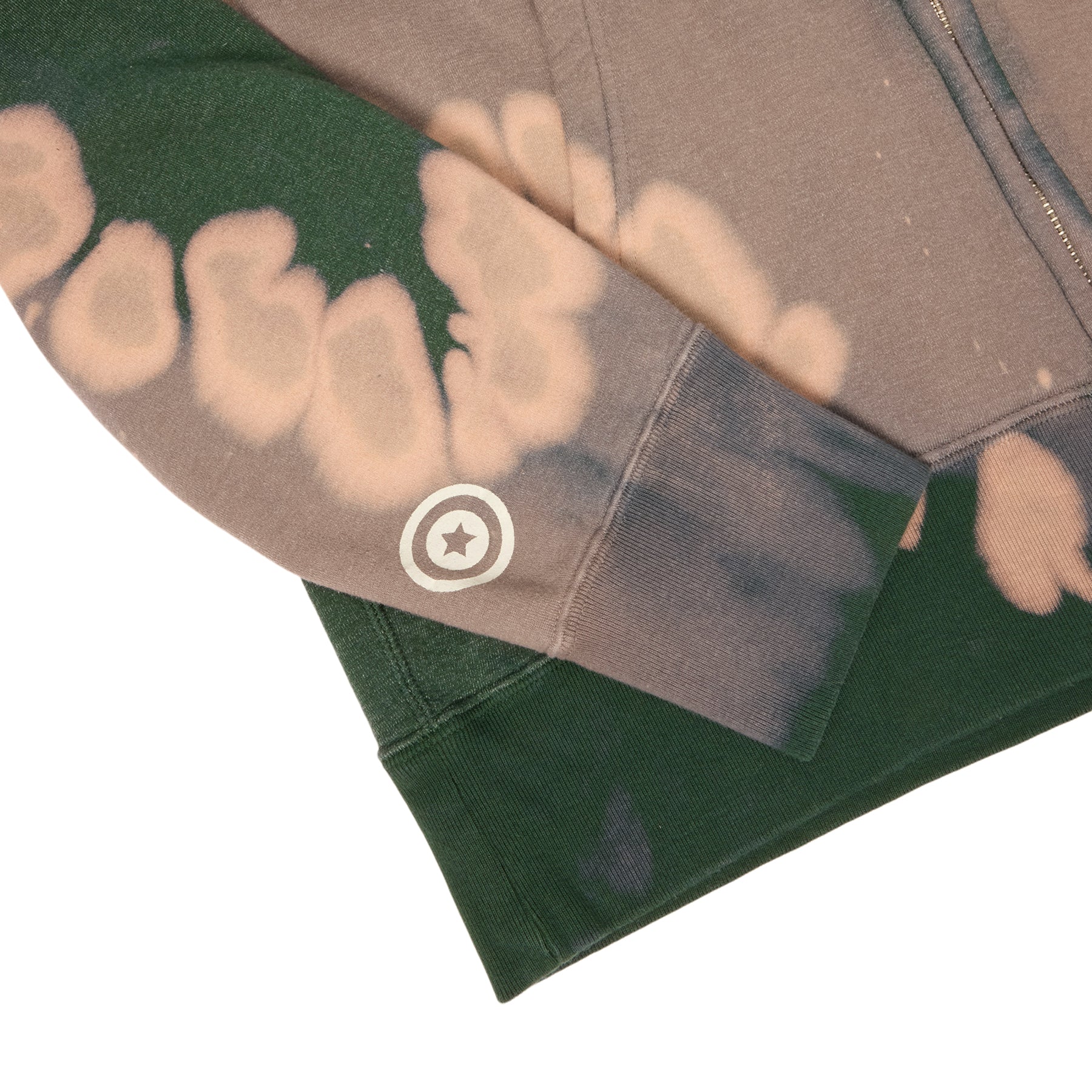 A Bathing Ape Hand Dye Shark Full Zip Hoodie (Green)