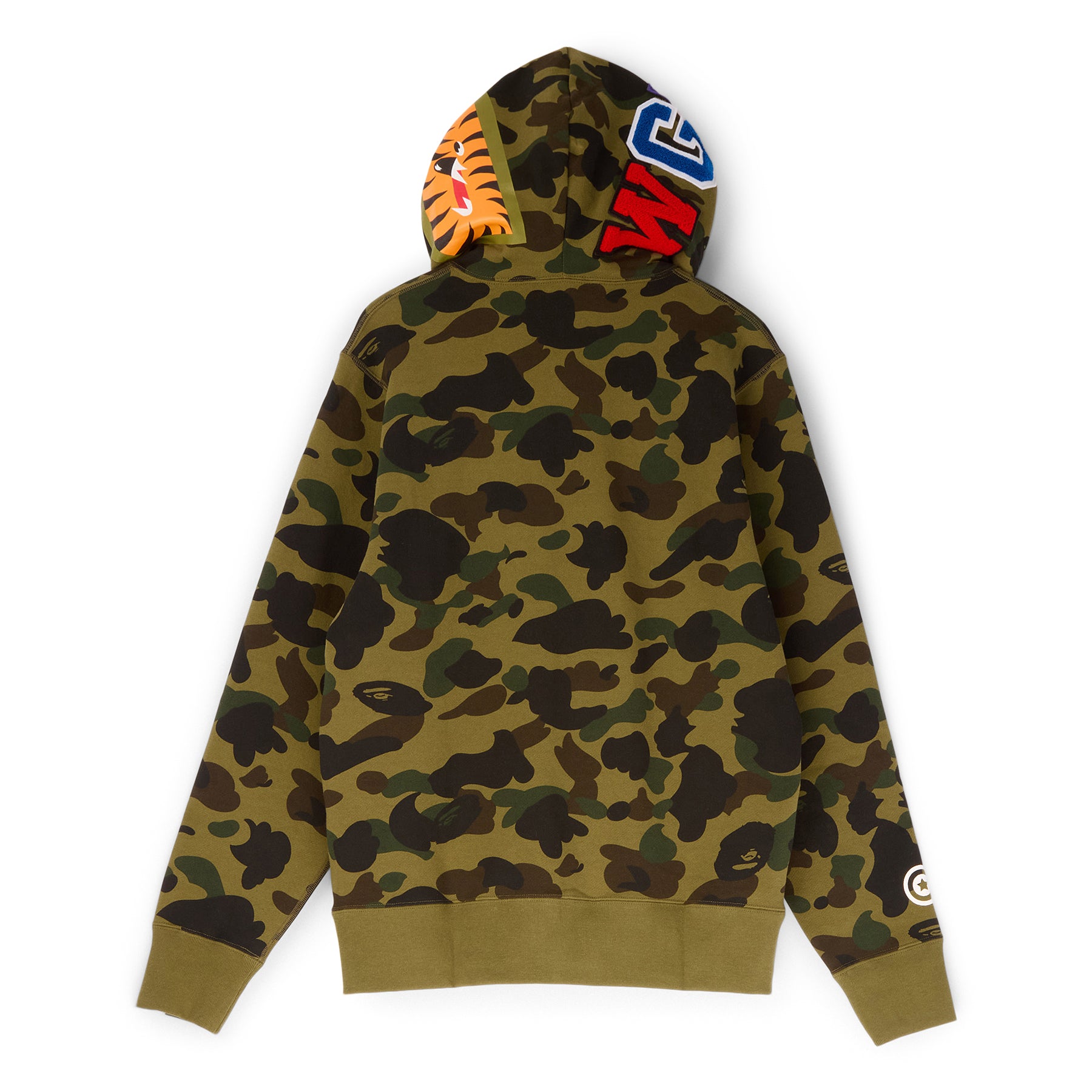 A Bathing Ape 1ST Camo Shark Full Zip Hoodie (Green)