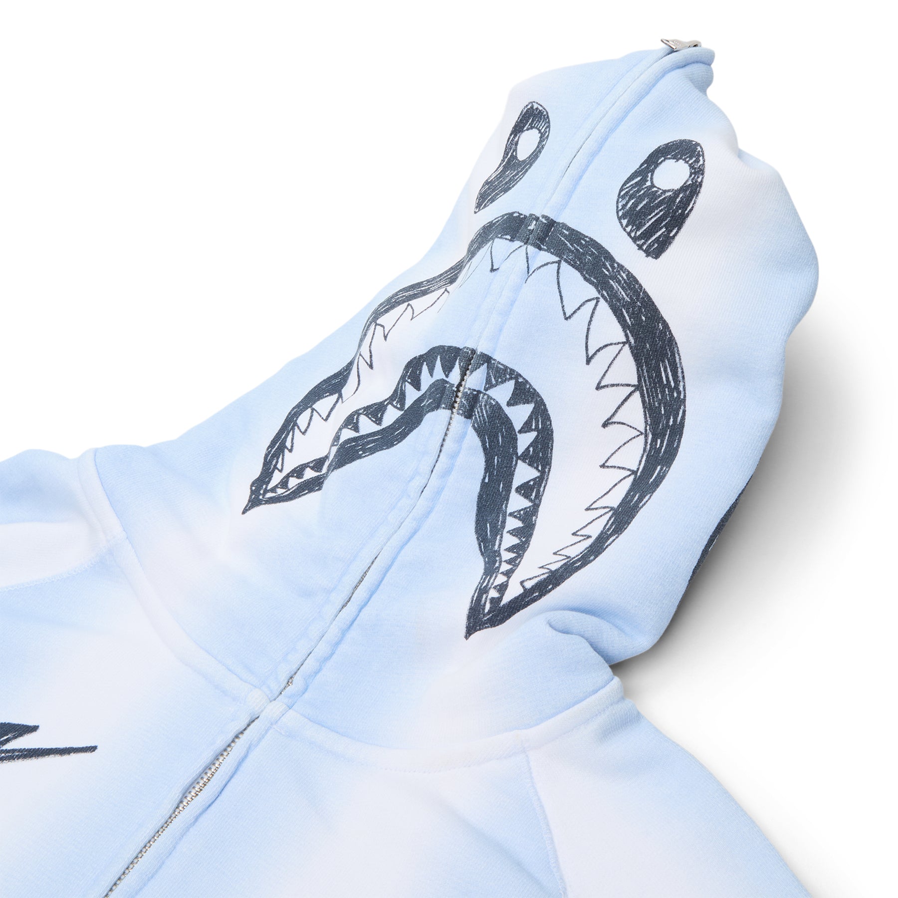 【定番】A BATHING APE　SHARK FULL ZIP HOODIE A Bathing Ape Hand Draw Football Shark Relaxed Fit Full Zip Hoodie
