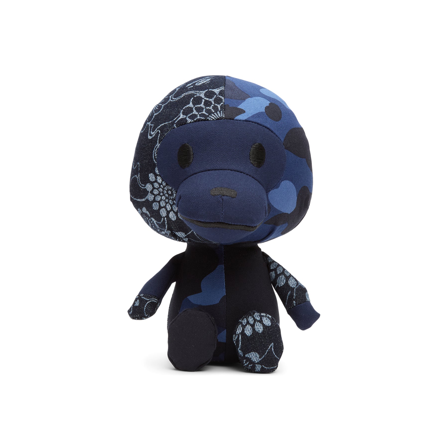 A Bathing Ape Patchwork Baby Milo Plush Doll M (Navy)