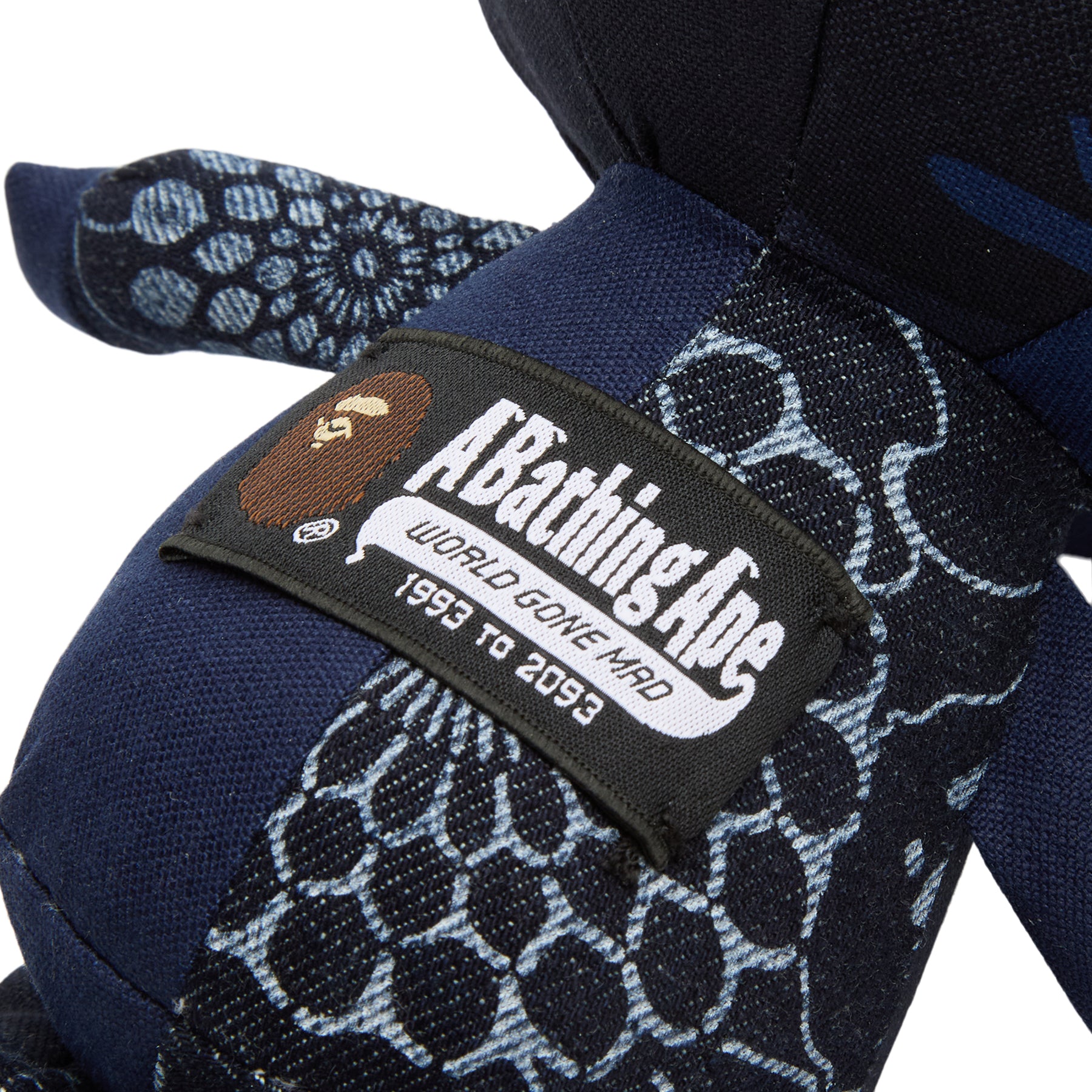 A Bathing Ape Patchwork Baby Milo Plush Doll M (Navy)