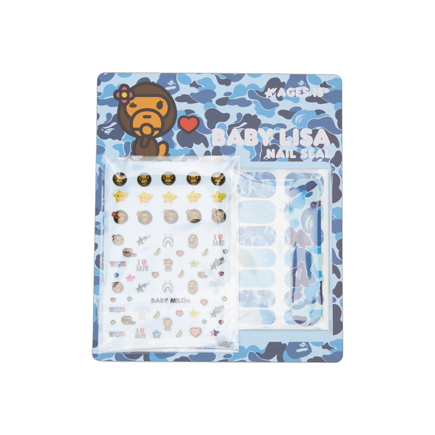 A Bathing Ape Baby Lisa Nail Seal Set L (Blue)