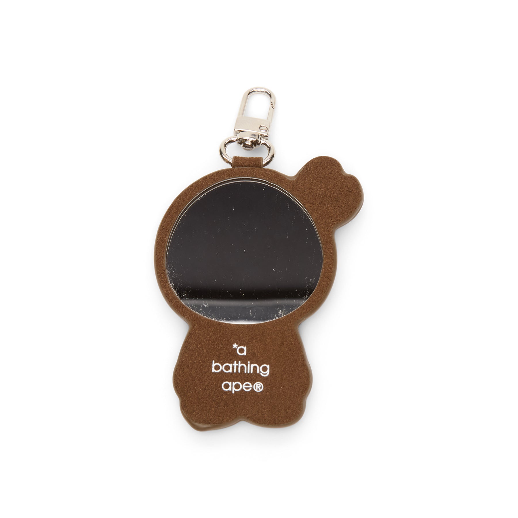 A Bathing Ape Crystalstone Baby Lisa Mirror Keychain L (Brown)
